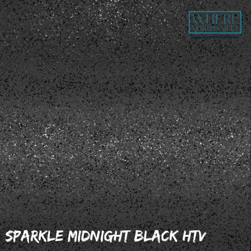 Sparkle Midnight Black HTV - 12x12 sheet
