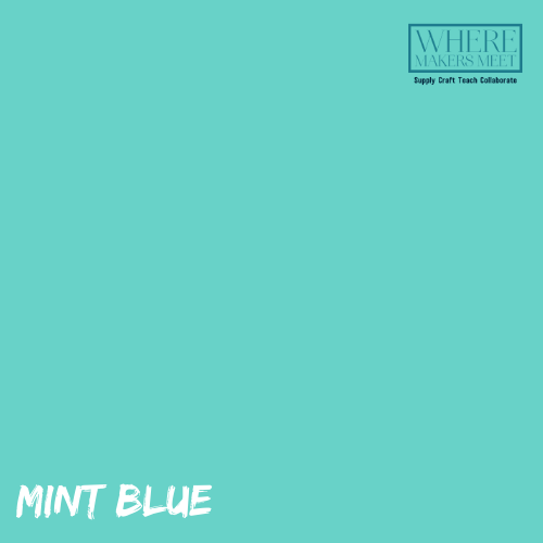 Mint Blue HTV, 12x15 sheet  Where Makers Meet Vinyl Crafts Studio